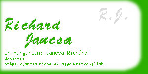 richard jancsa business card